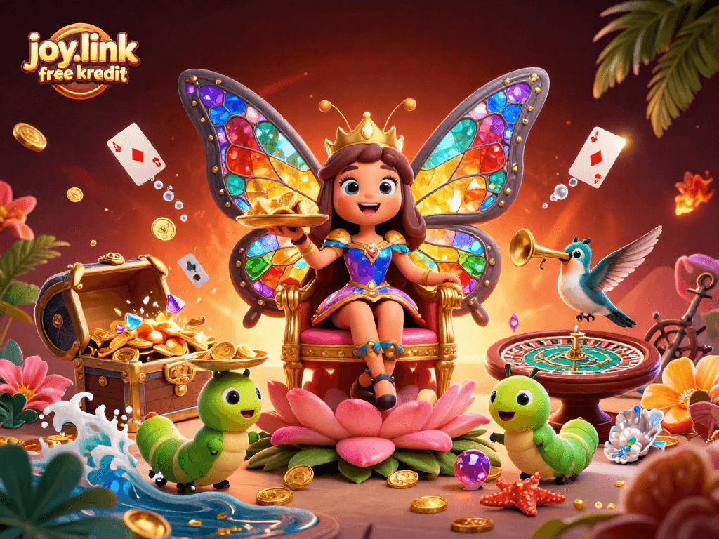 Experience the vibrant joy.link free kredit world with our animated casino illustration, showcasing rich details and excitement.