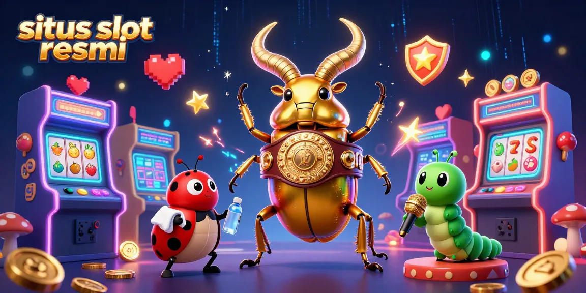 Spin and win with situs slot resmi in this vibrant 3D casino scene full of color and excitement.