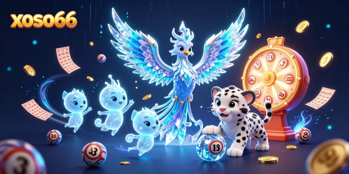 xoso66 offers an interactive lottery experience with colorful characters and dynamic elements highlighting exciting gameplay.