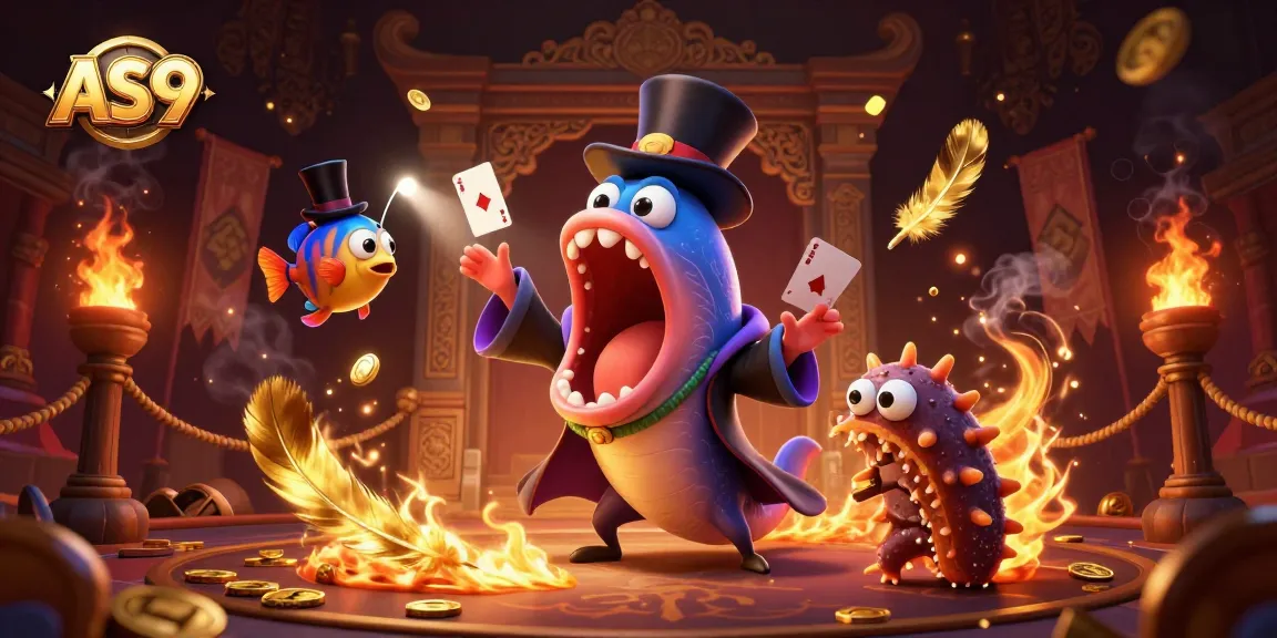 Experience the excitement of AS9 as bioluminescent characters perform casino-themed magic tricks.