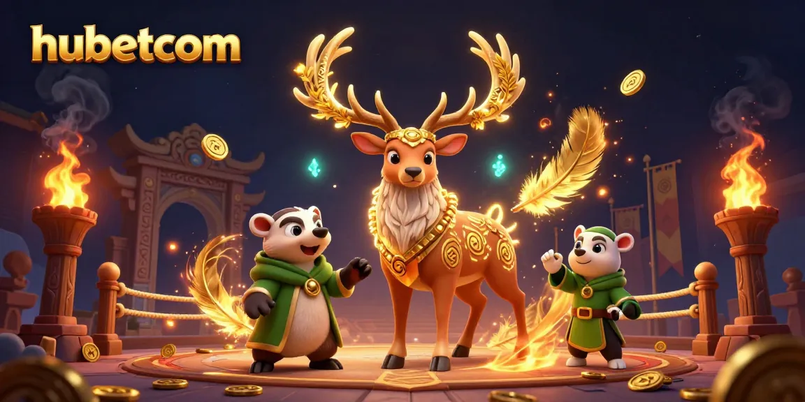 Engage with thrilling bets at hubetcom amidst a magical casino scene filled with adventure.